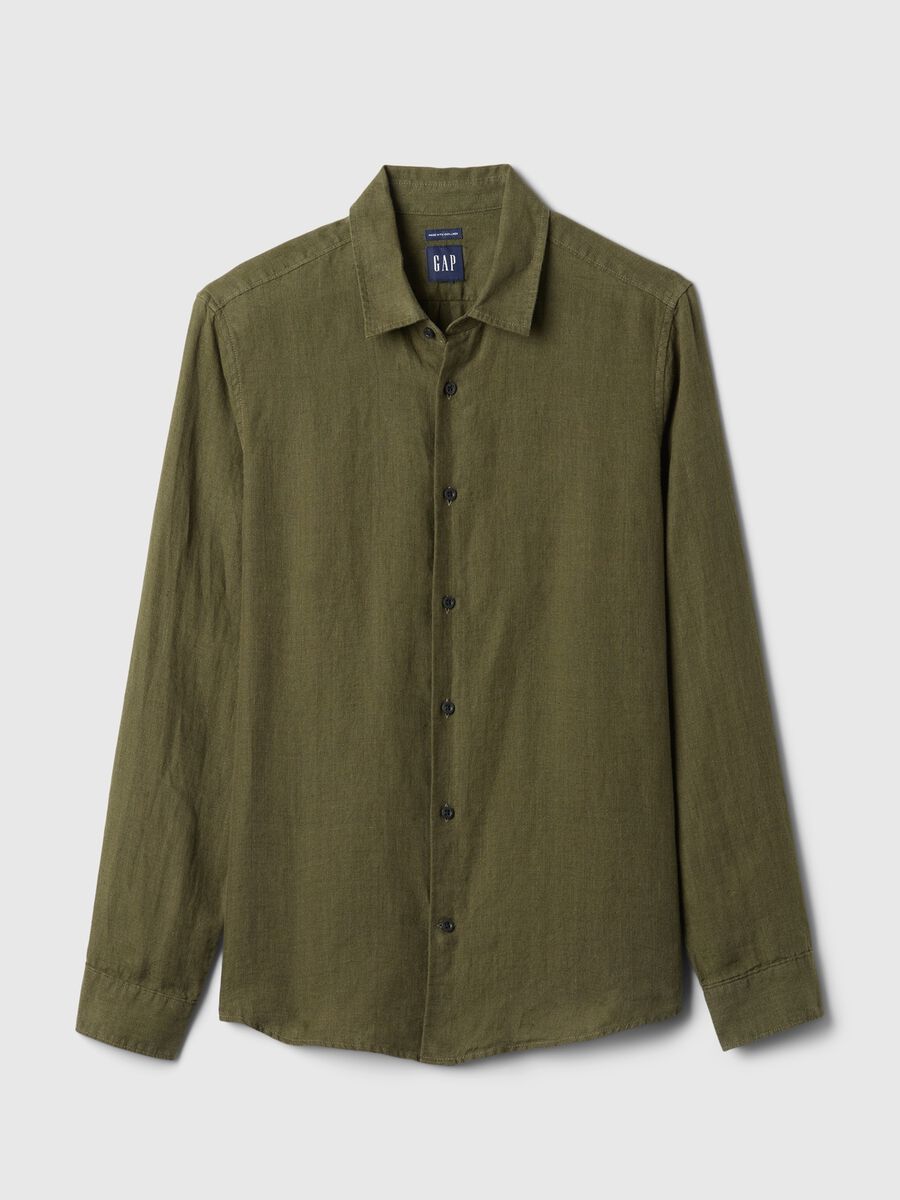 Regular-fit shirt in linen_3