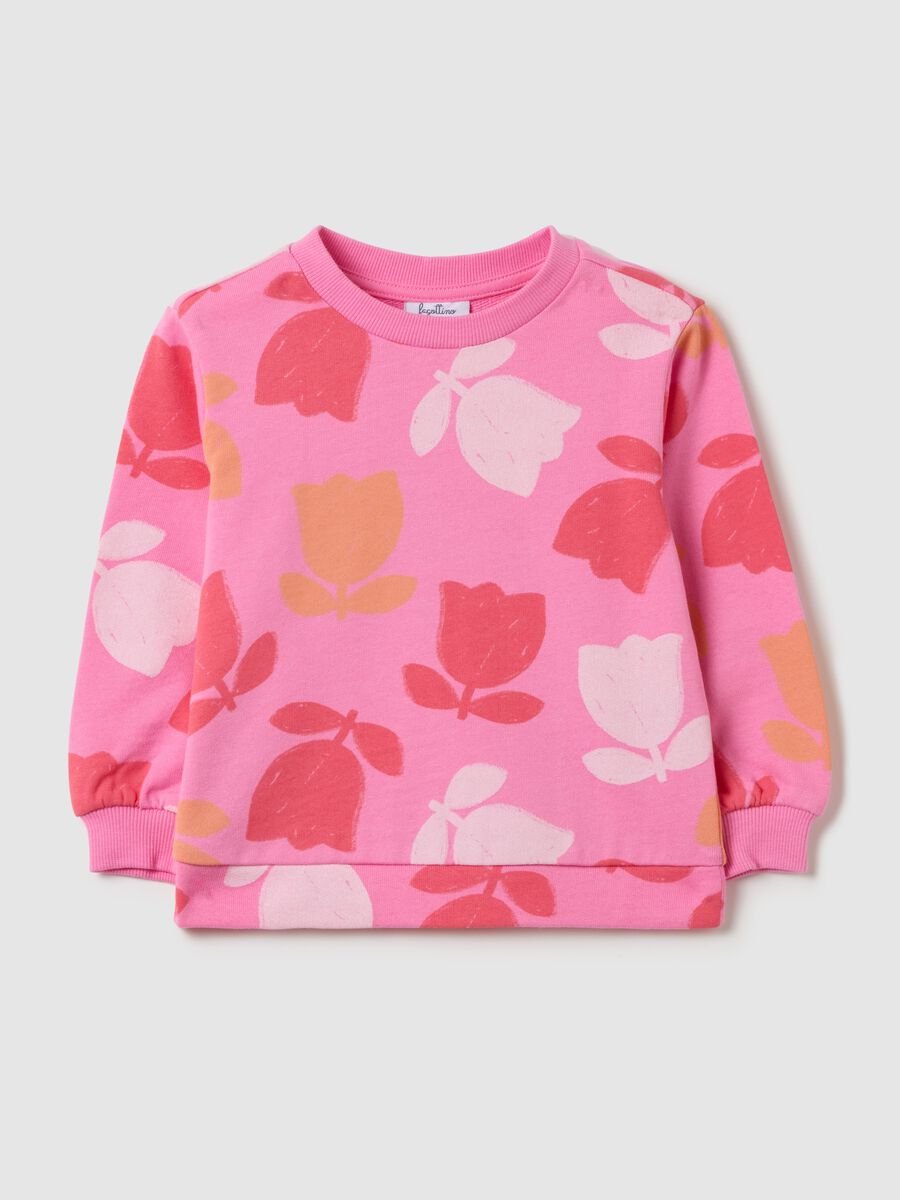 French terry sweatshirt with print_0