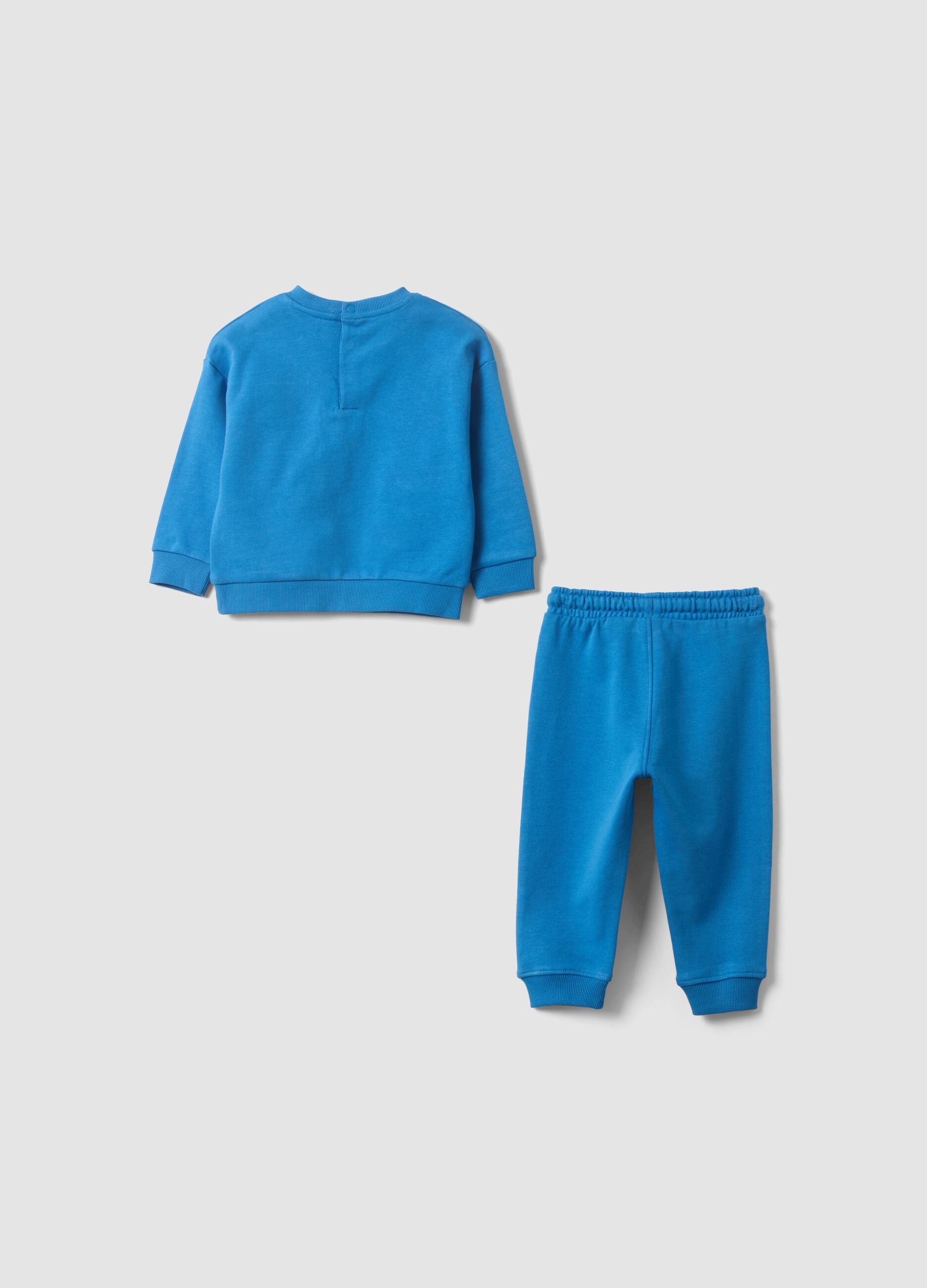 Blue pure cotton Toy Story print tracksuit set for boys