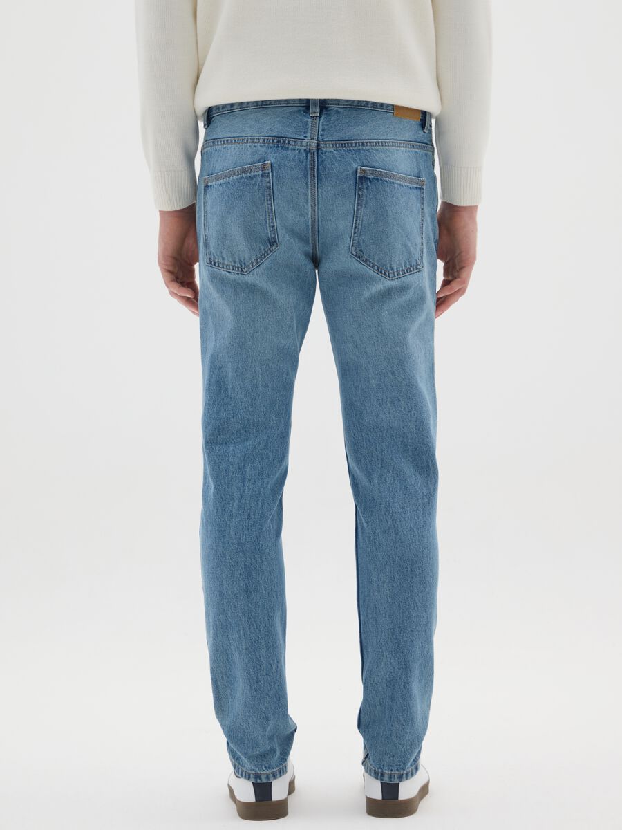 Slim Fit Blue Pure Cotton Jeans_2