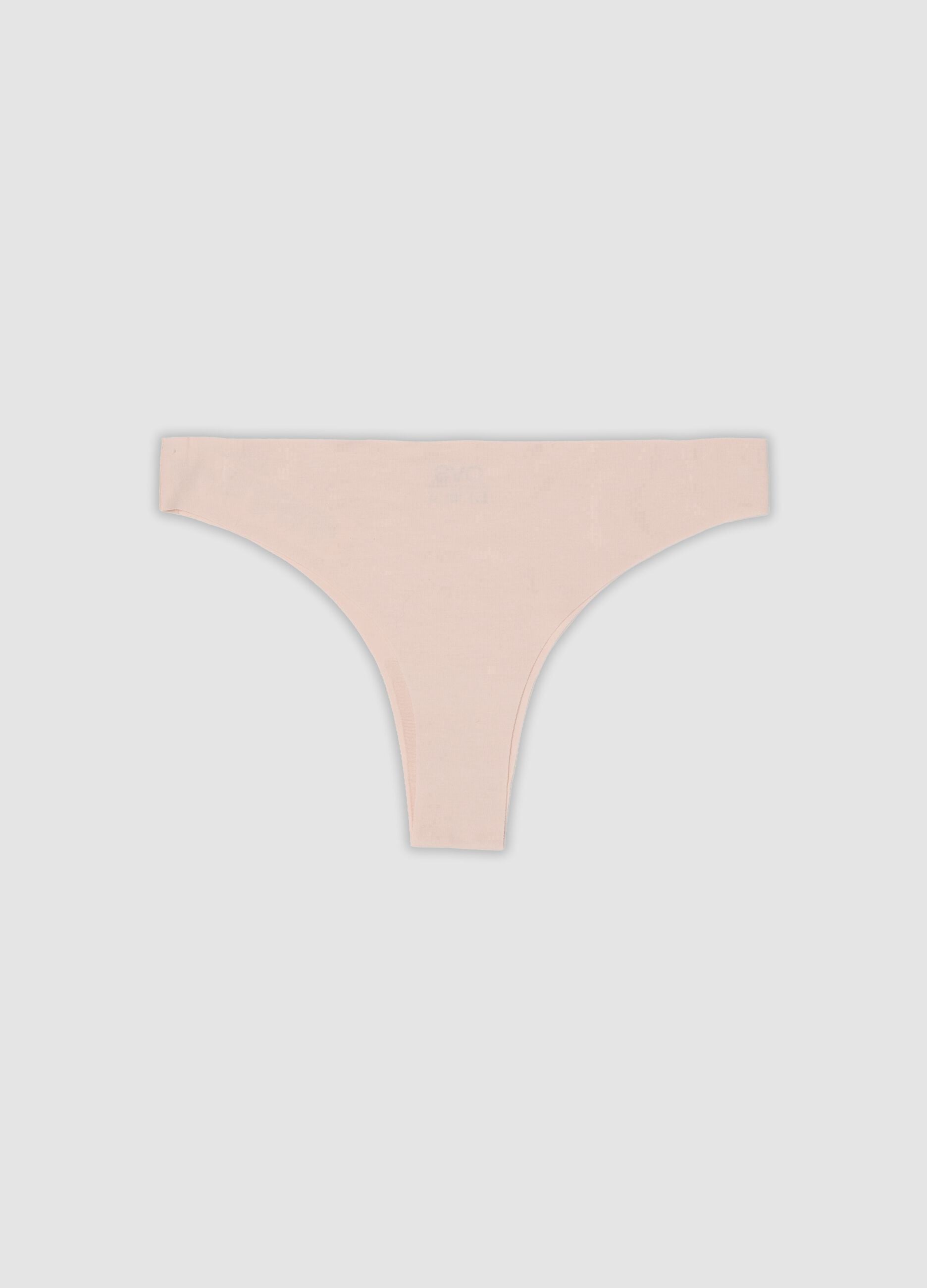 Slip brasiliana rosa in cotone organico elasticizzato