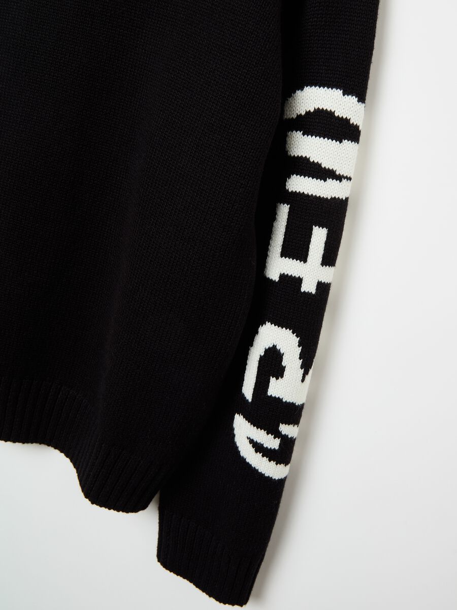 Pullover oversize con lettering jacquard_5