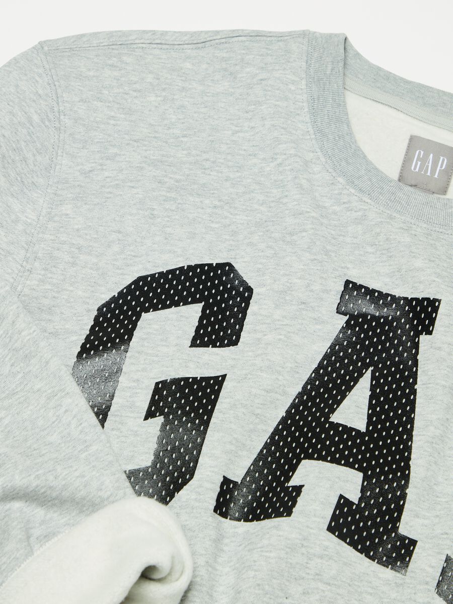 Sweatshirt with mesh-effect logo print_2