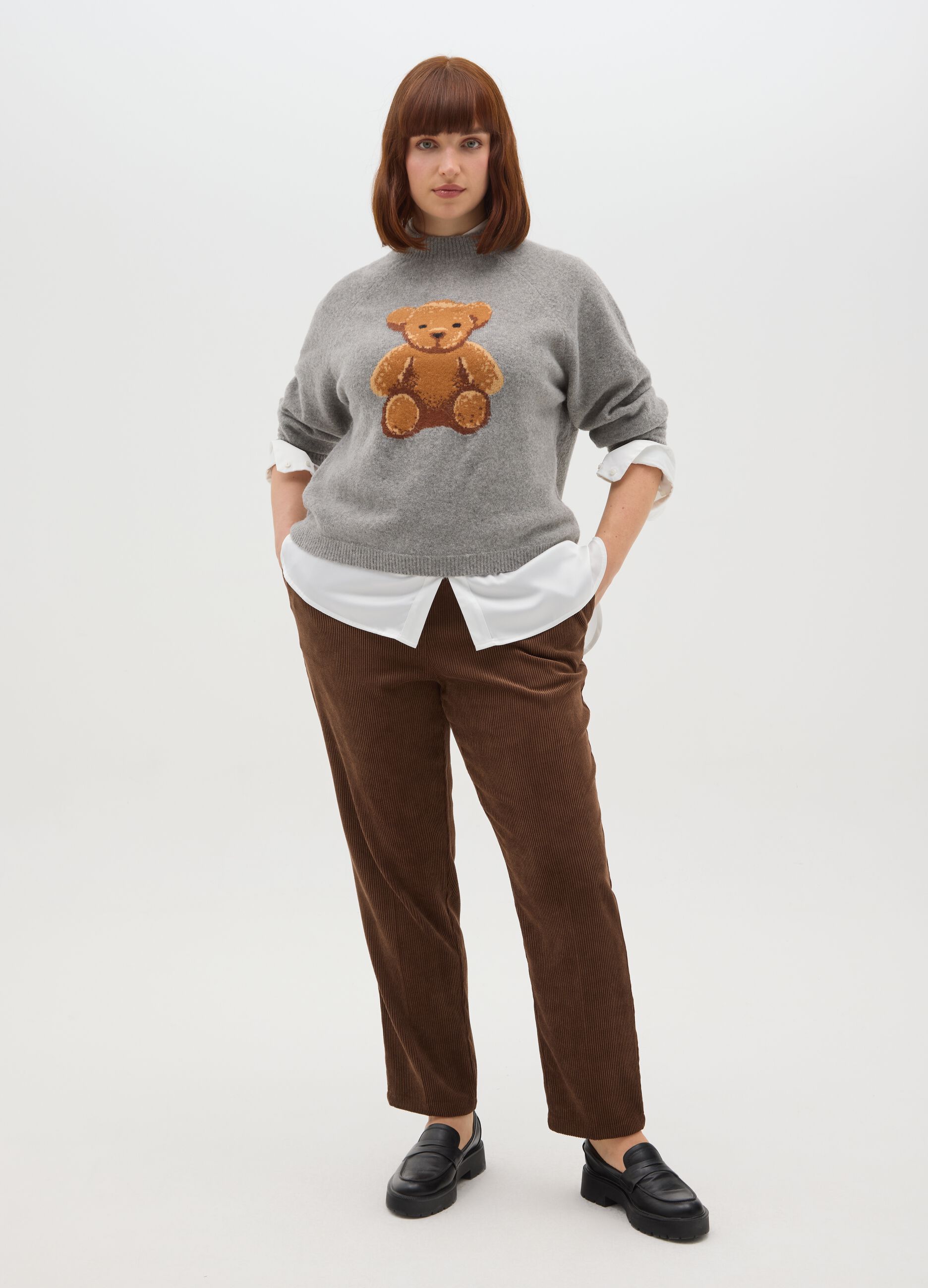 Brown wide leg trousers