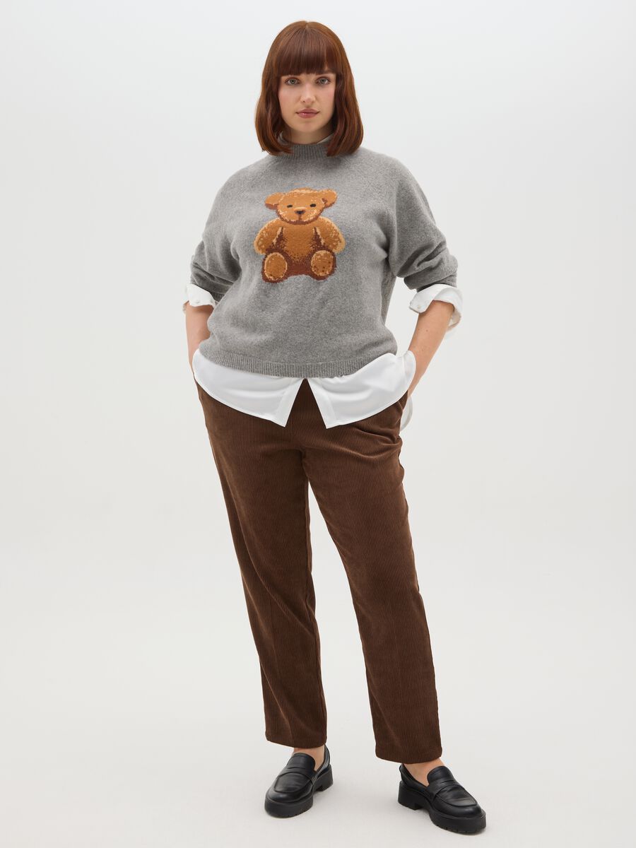 Pantaloni marroni wide leg_0