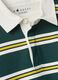 Polo verde e gialla in puro cotone a righe regular fit_1