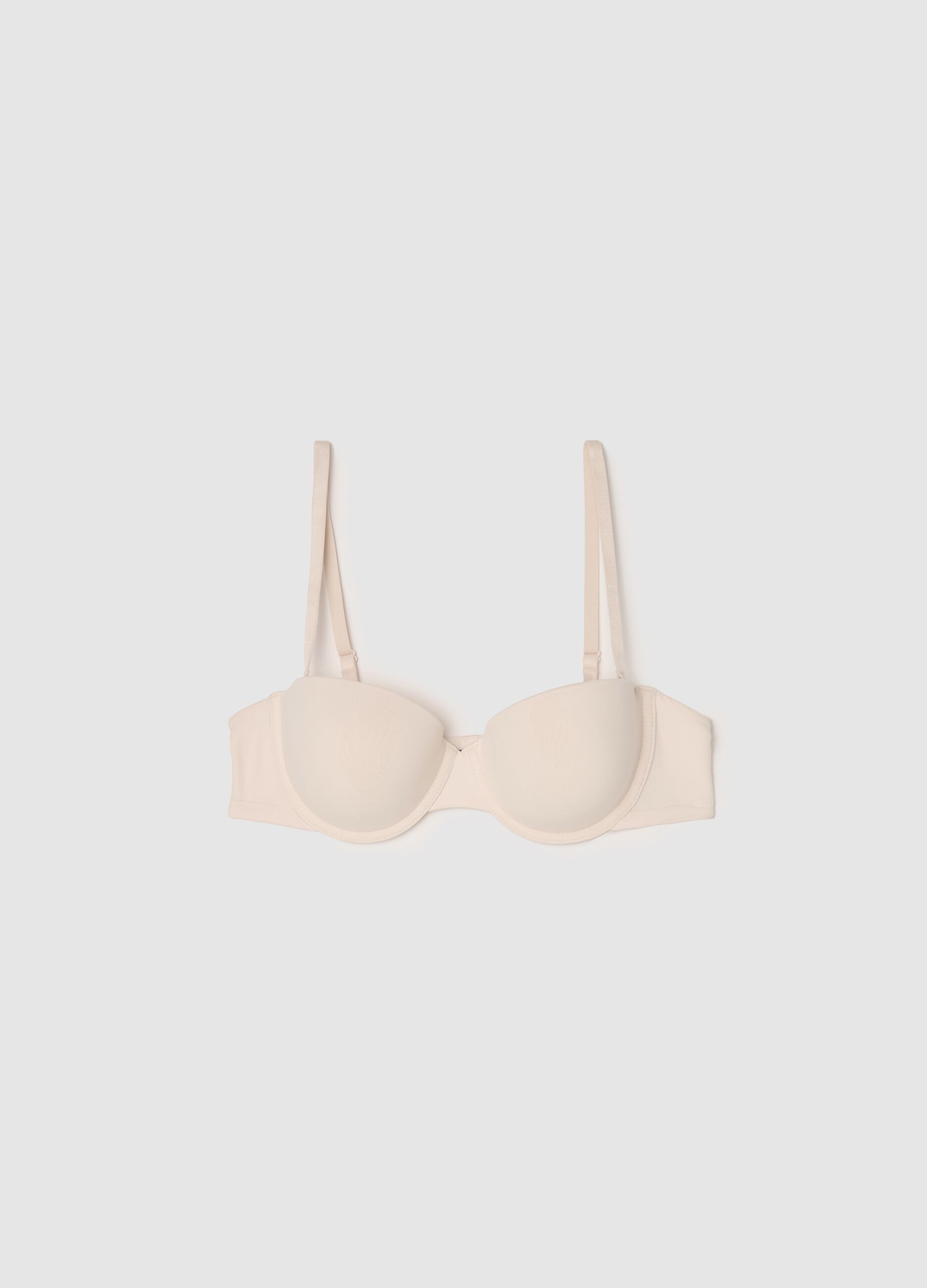 Bandeau bra with underwire