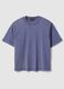 T-shirt in puro cotone blu boxy fit_4