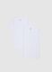 Pack of two white boy's t-shirts in pure cotton over fit_0