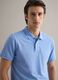 Sky blue pure cotton short sleeve polo, regular fit_0