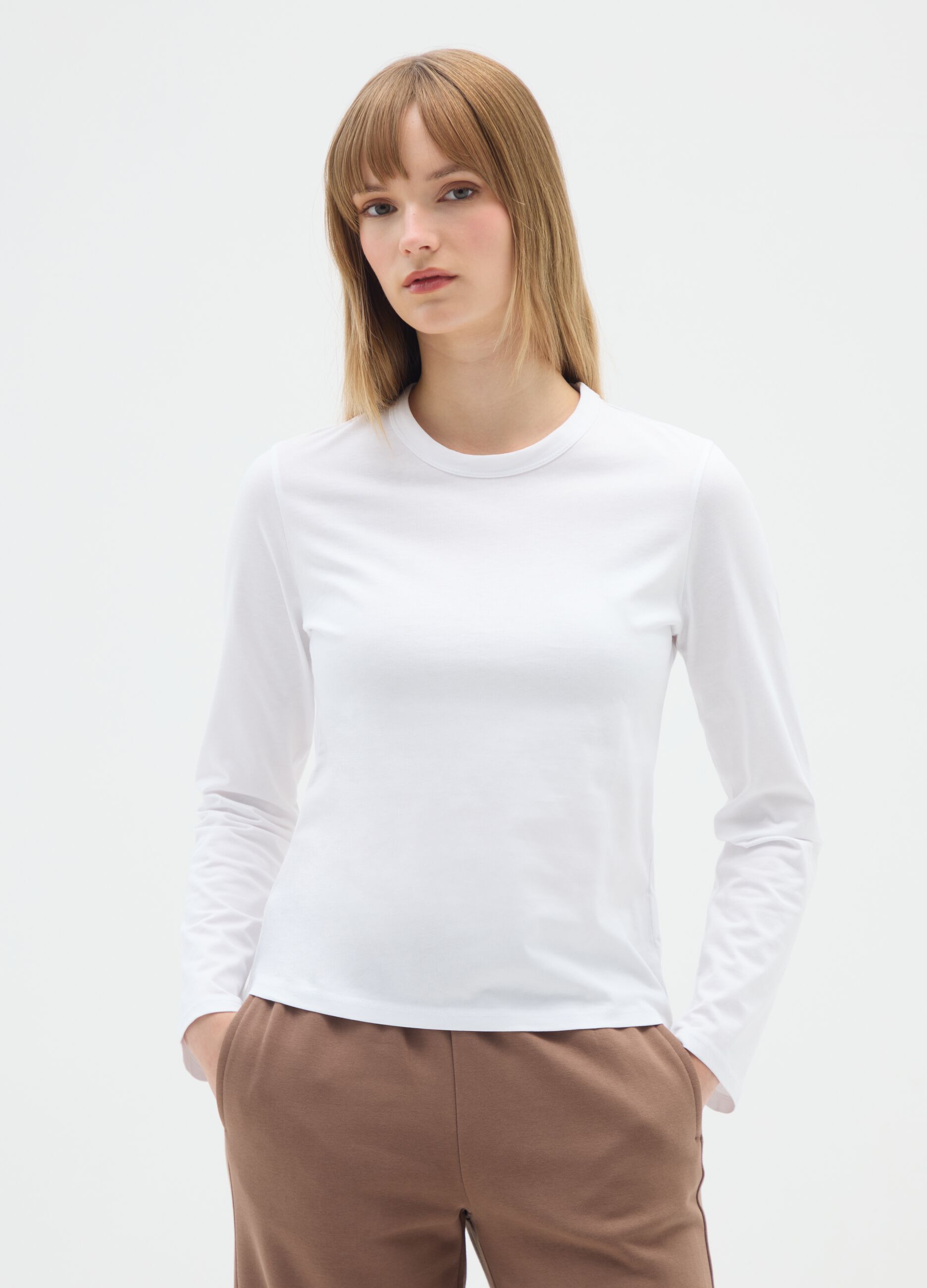 White pure cotton regular fit shirt