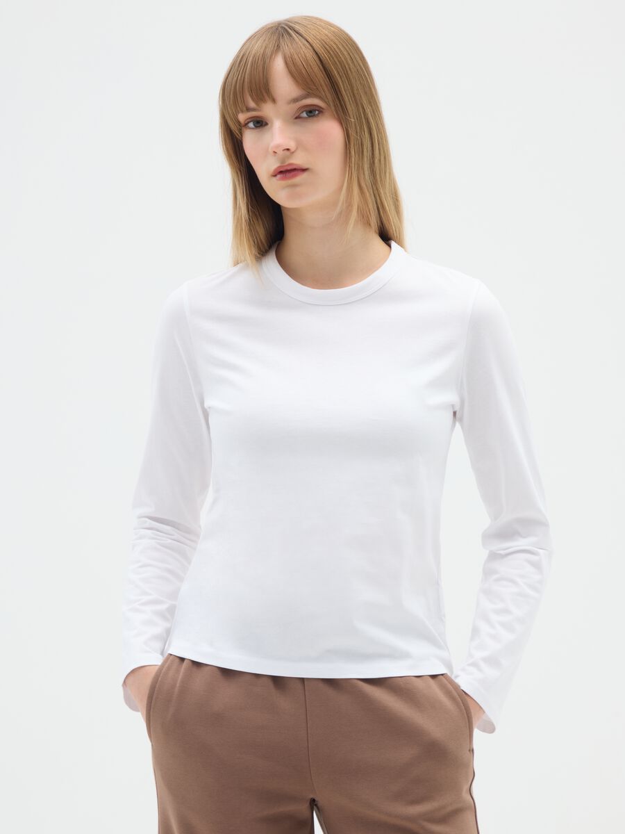 White pure cotton regular fit shirt_0