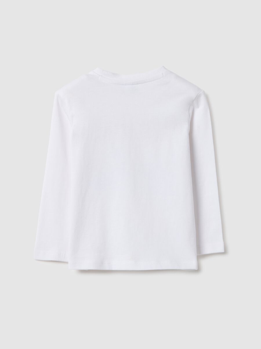 White pure cotton toddler t-shirt regular fit with tiger_1