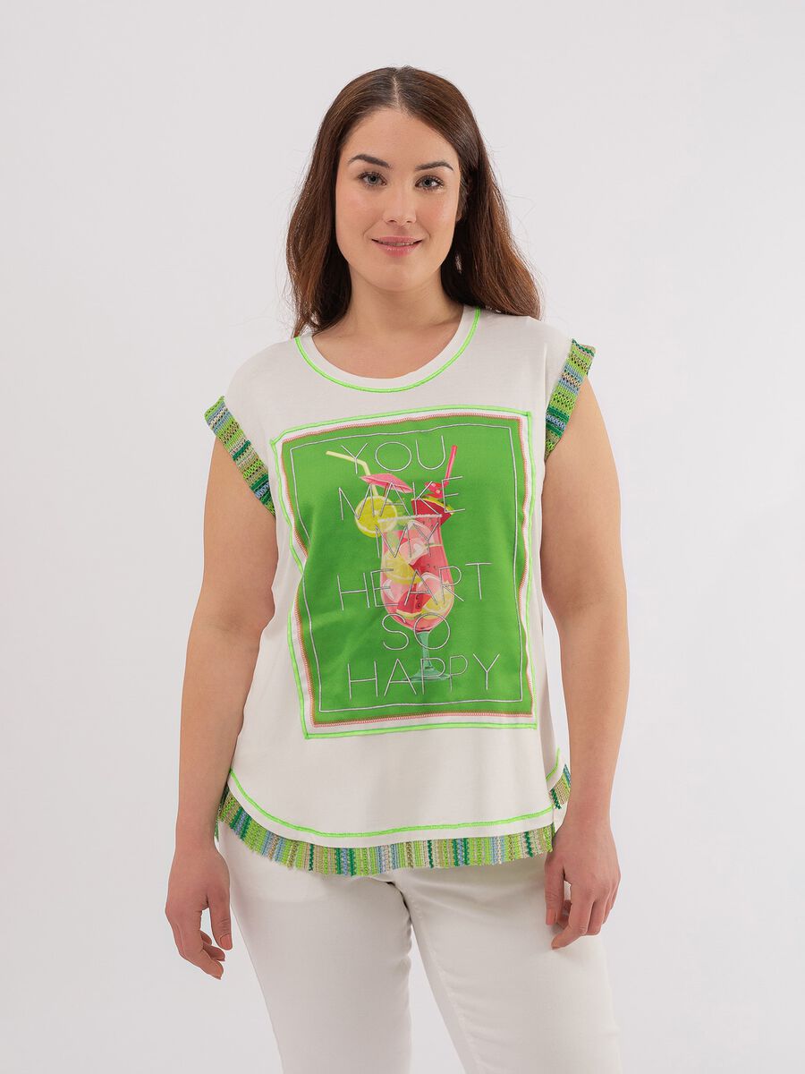 T-shirt con stampa cocktail Curvy_1