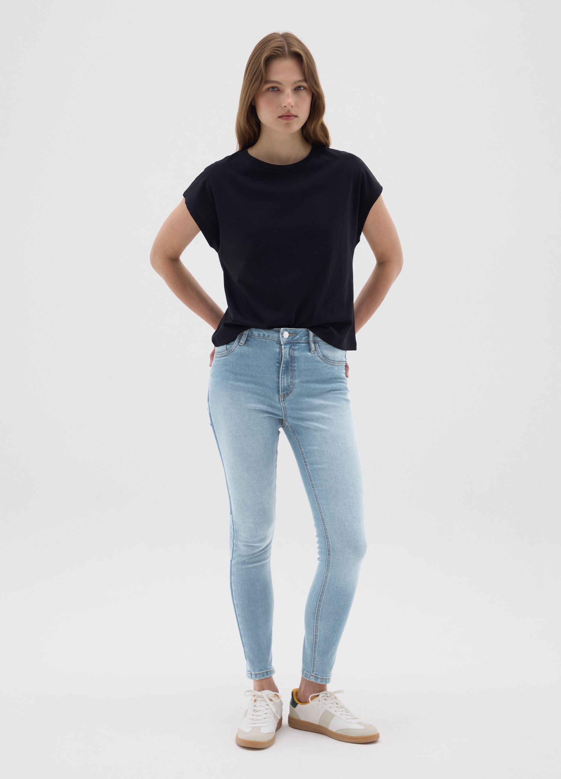 Skinny Fit Light Blue Denim Jeans