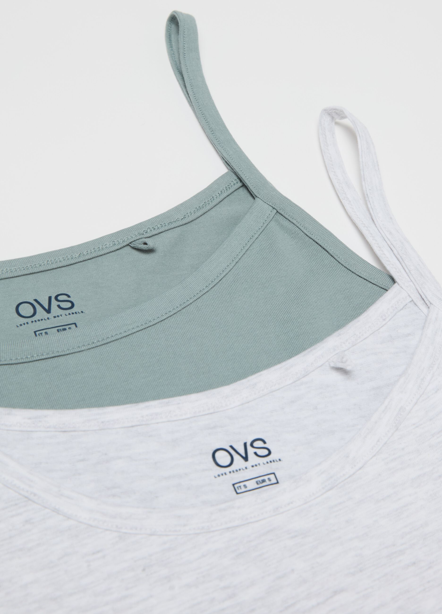 Two-pack stretch cotton vests