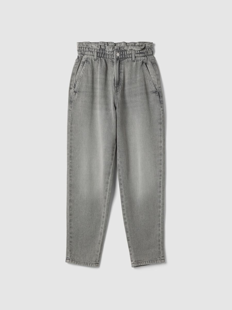 Grey Pure Cotton Baggy Trousers_4