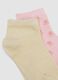Multicolour stretch cotton blend socks tripack for baby girls_2