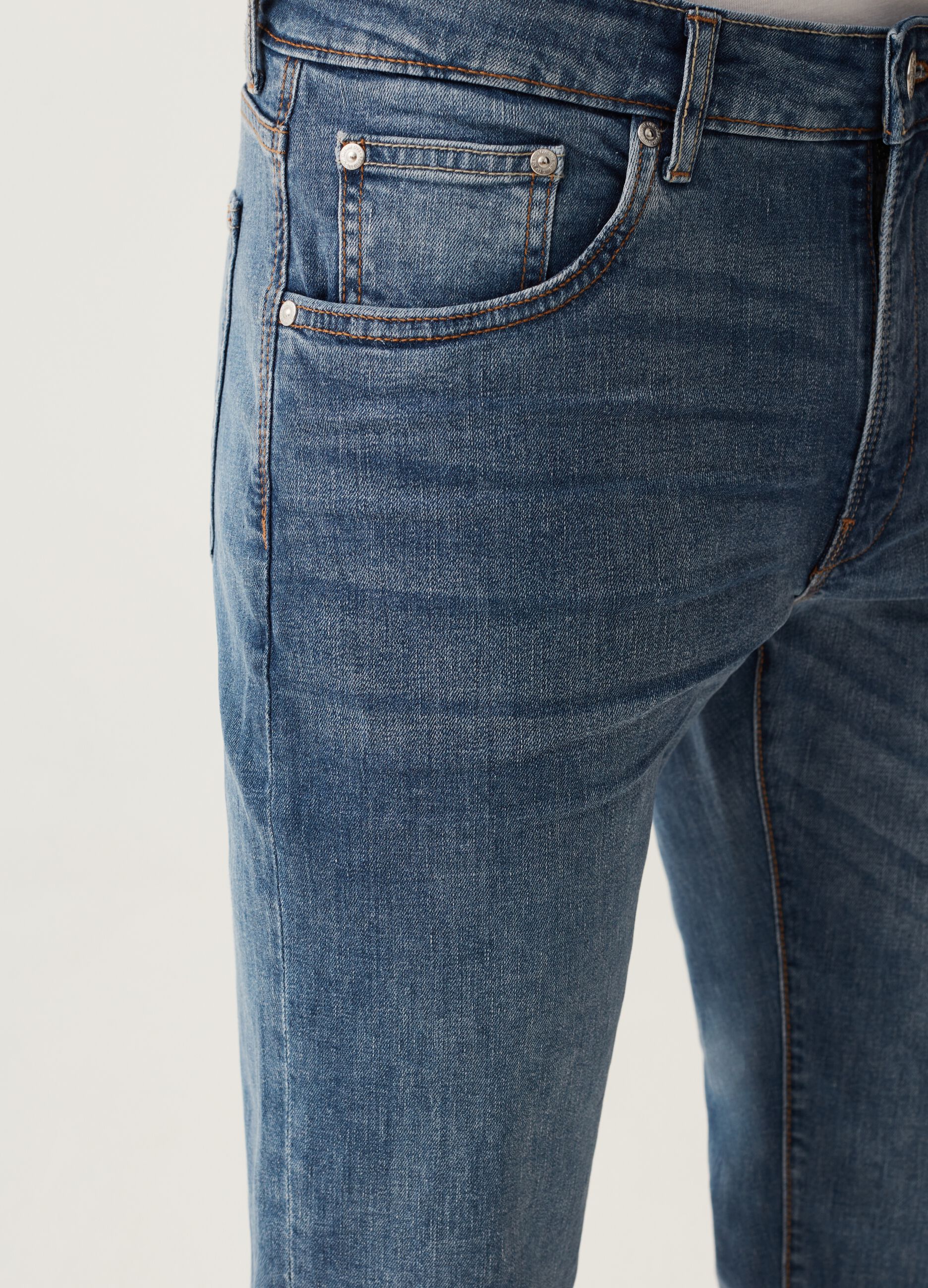 Jeans regular fit in cotone cross hatch_3