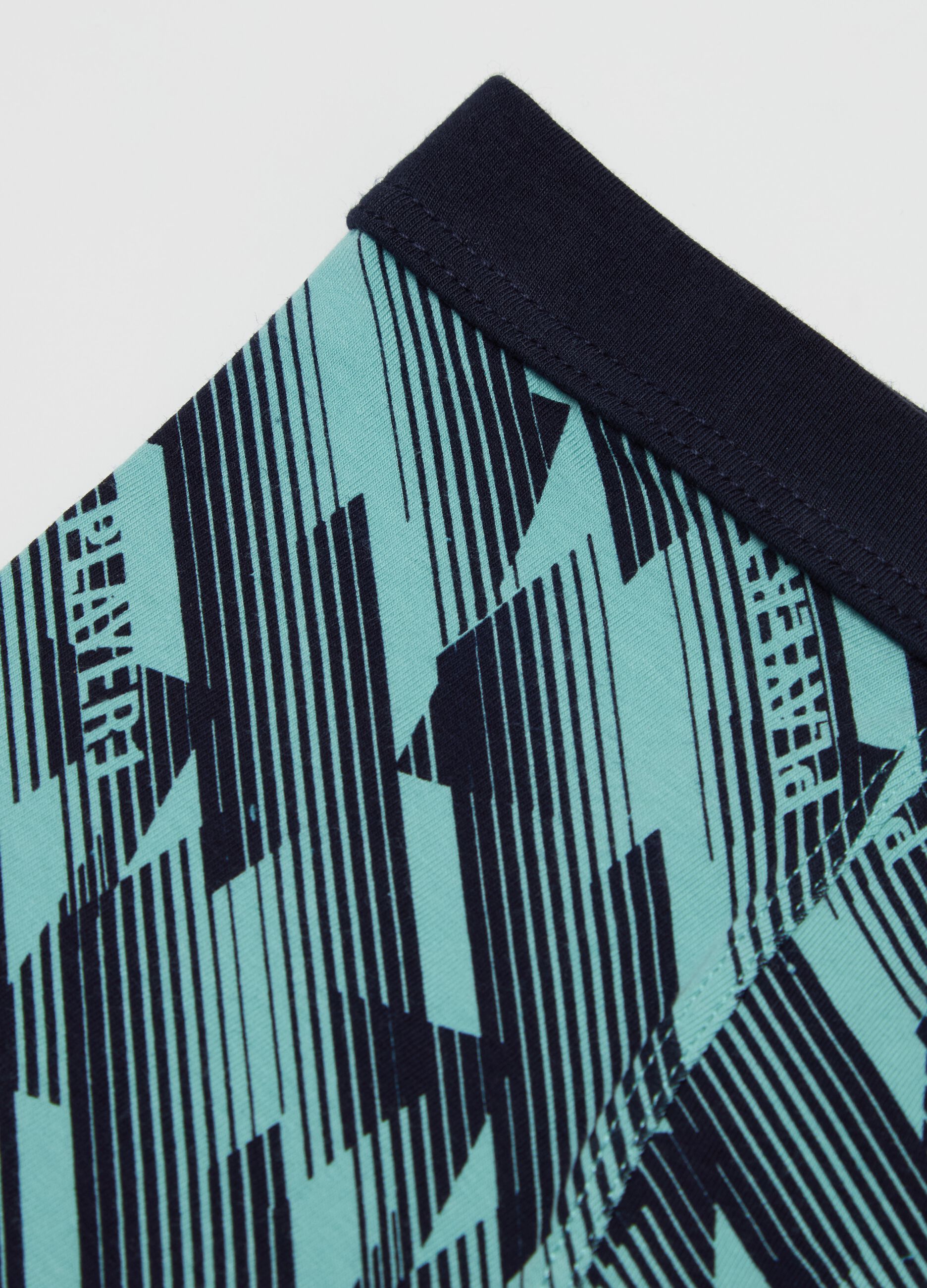 Stretch cotton printed boxers