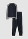 Blue pure organic cotton crew-neck pyjamas_2