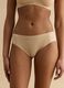 Beige regular fit briefs with lace details_1