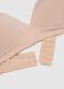 Beige padded balconette bra_5