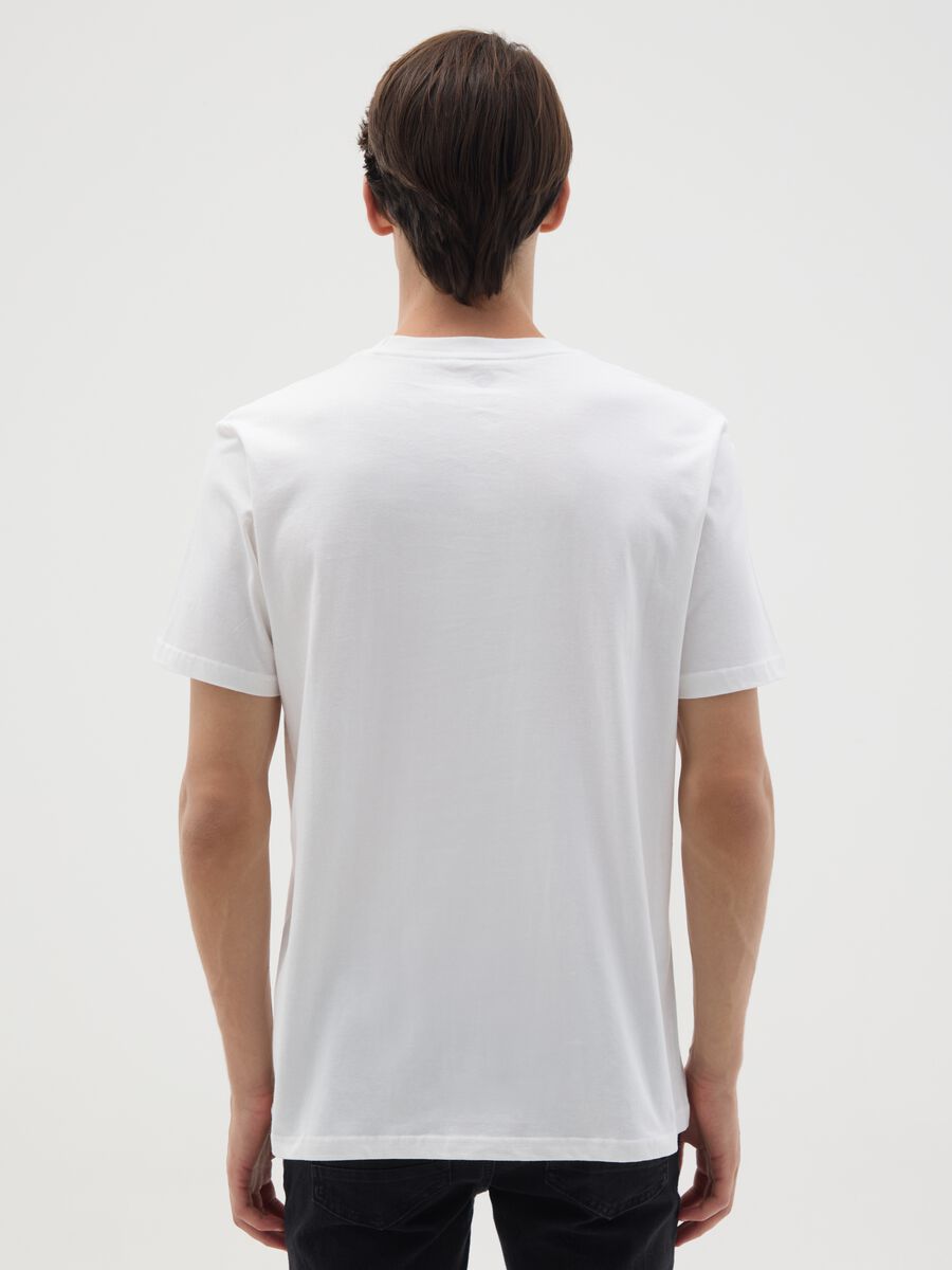 Men's pure cotton white T-shirt with Superman print_3