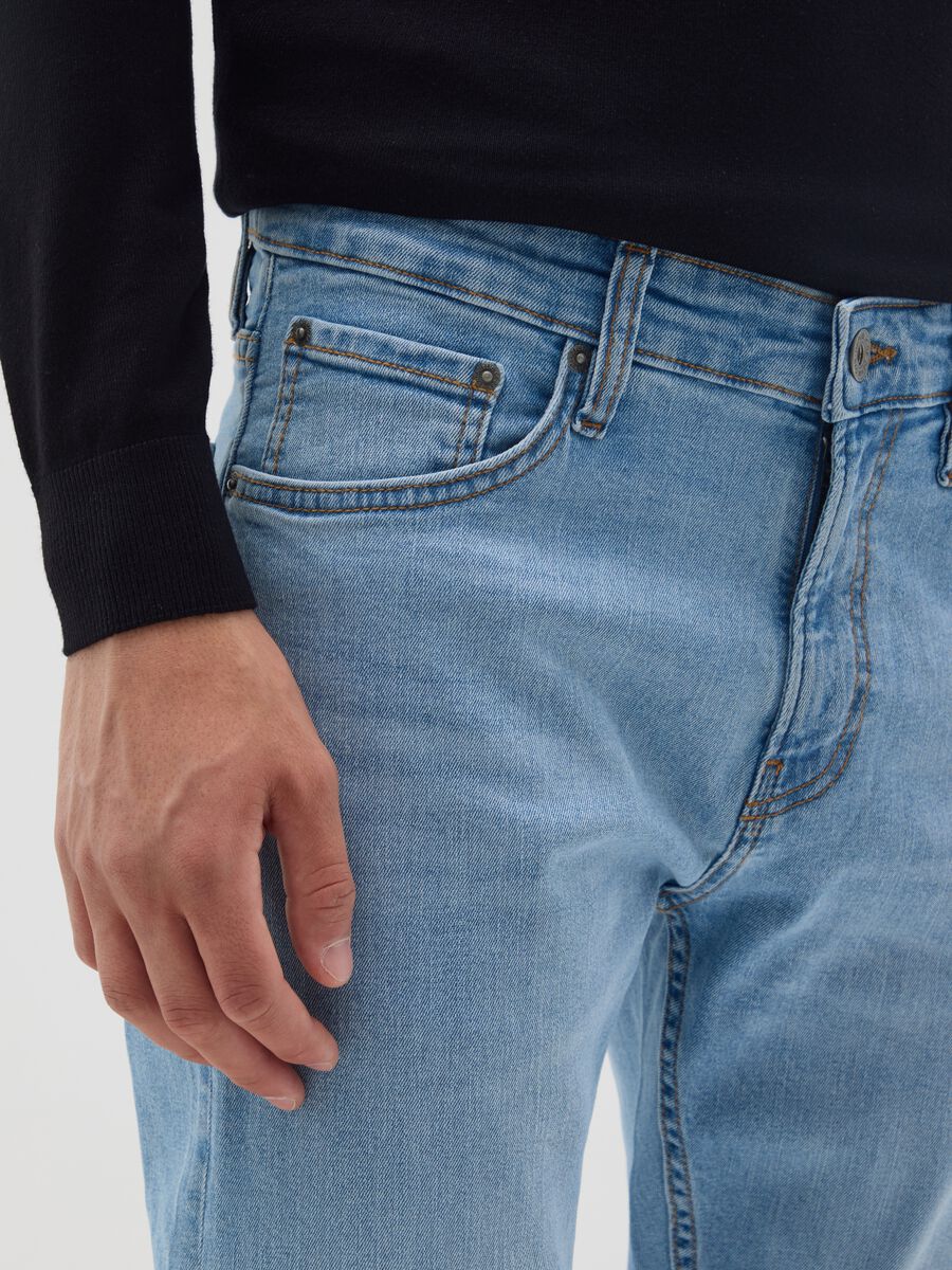 Light blue skinny fit denim jeans_3