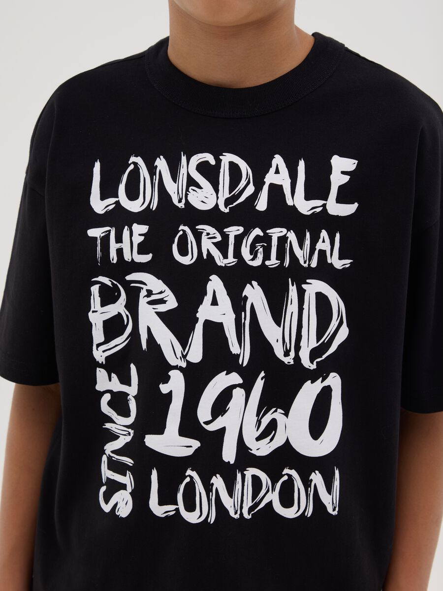 Cotton T-shirt with graffiti-style logo print_2