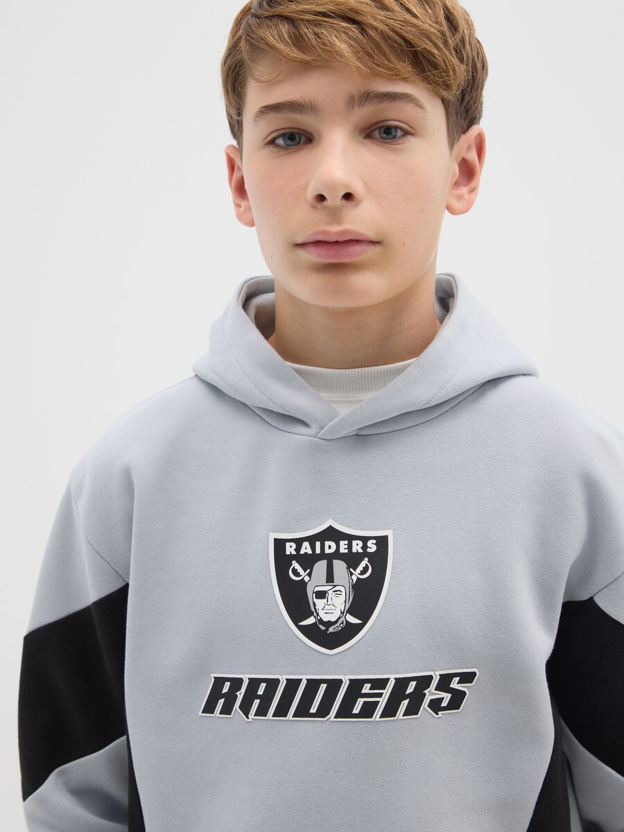 Felpa in misto cotone multicolor regular fit con logo Raiders_2