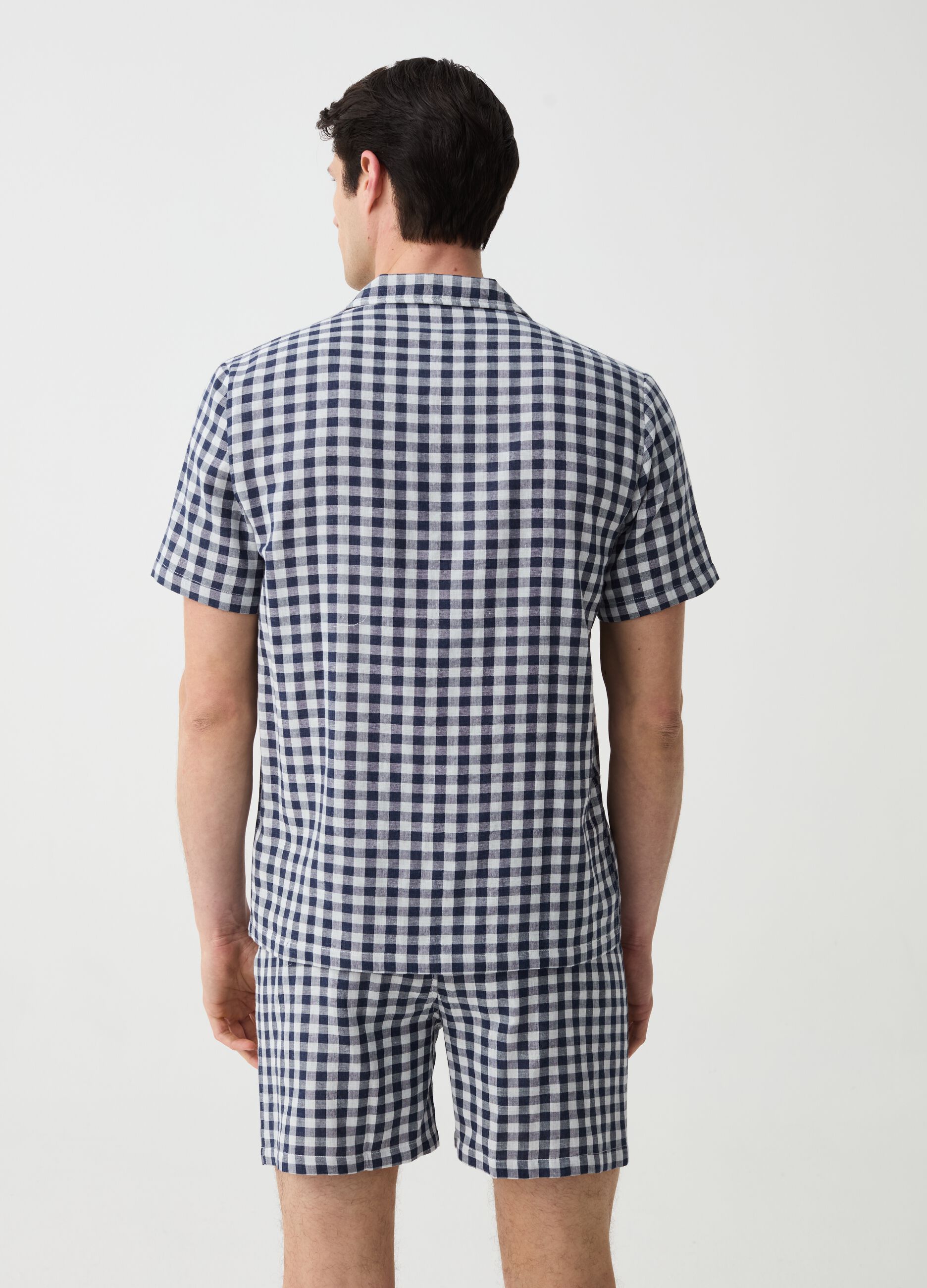 Short pyjamas in cotton with pattern