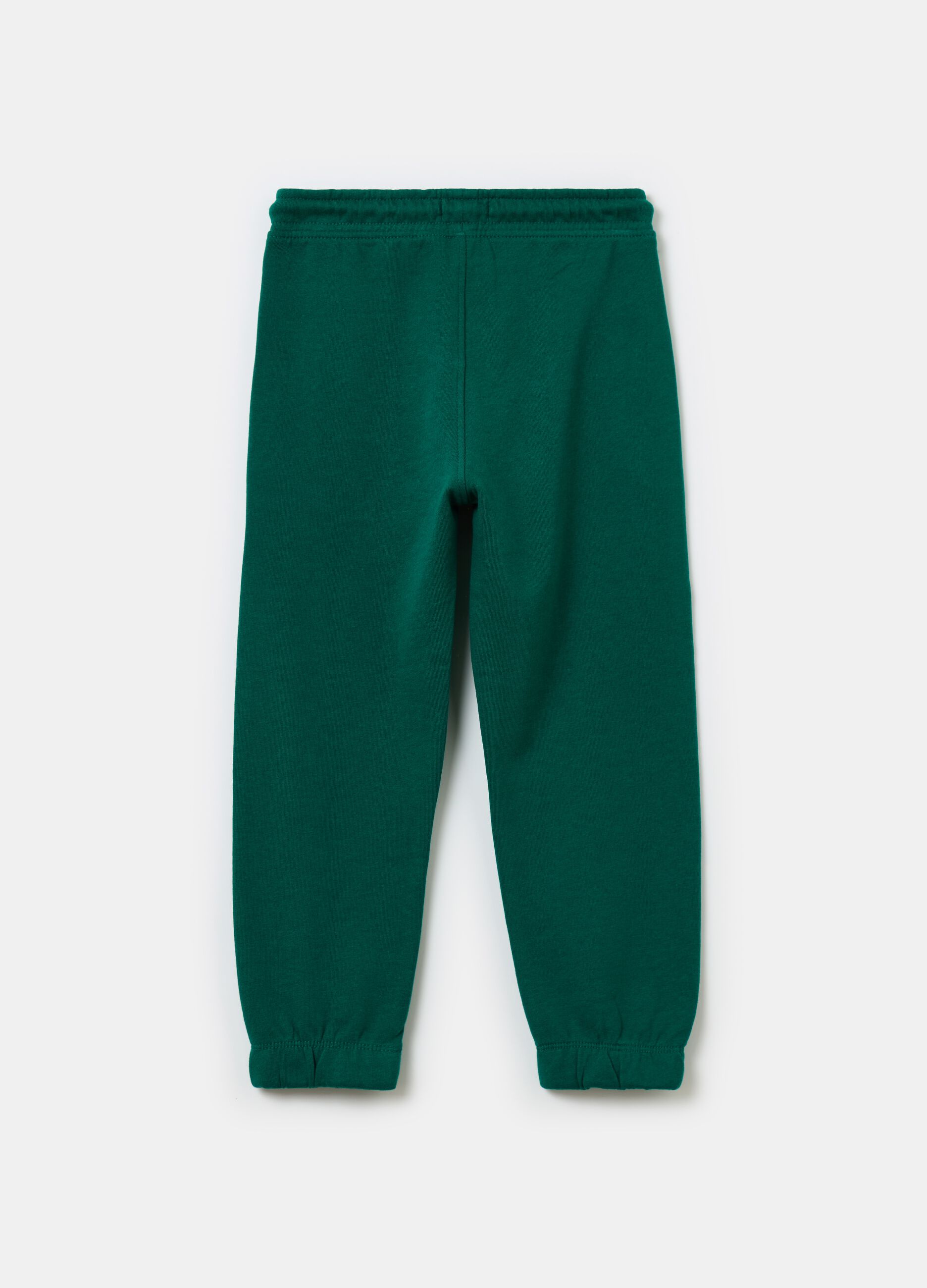 Cotton joggers with drawstring and print