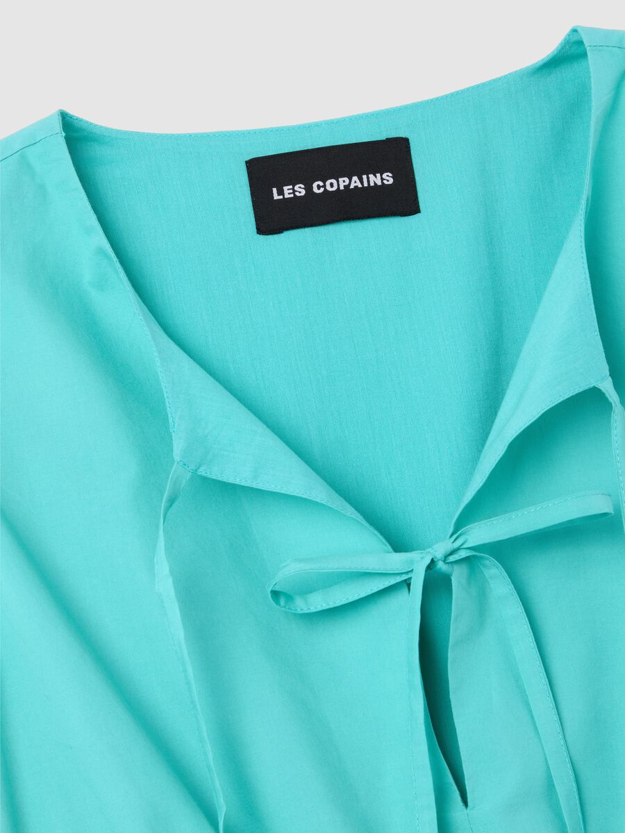 Women's long green pure cotton dress regular fit_5