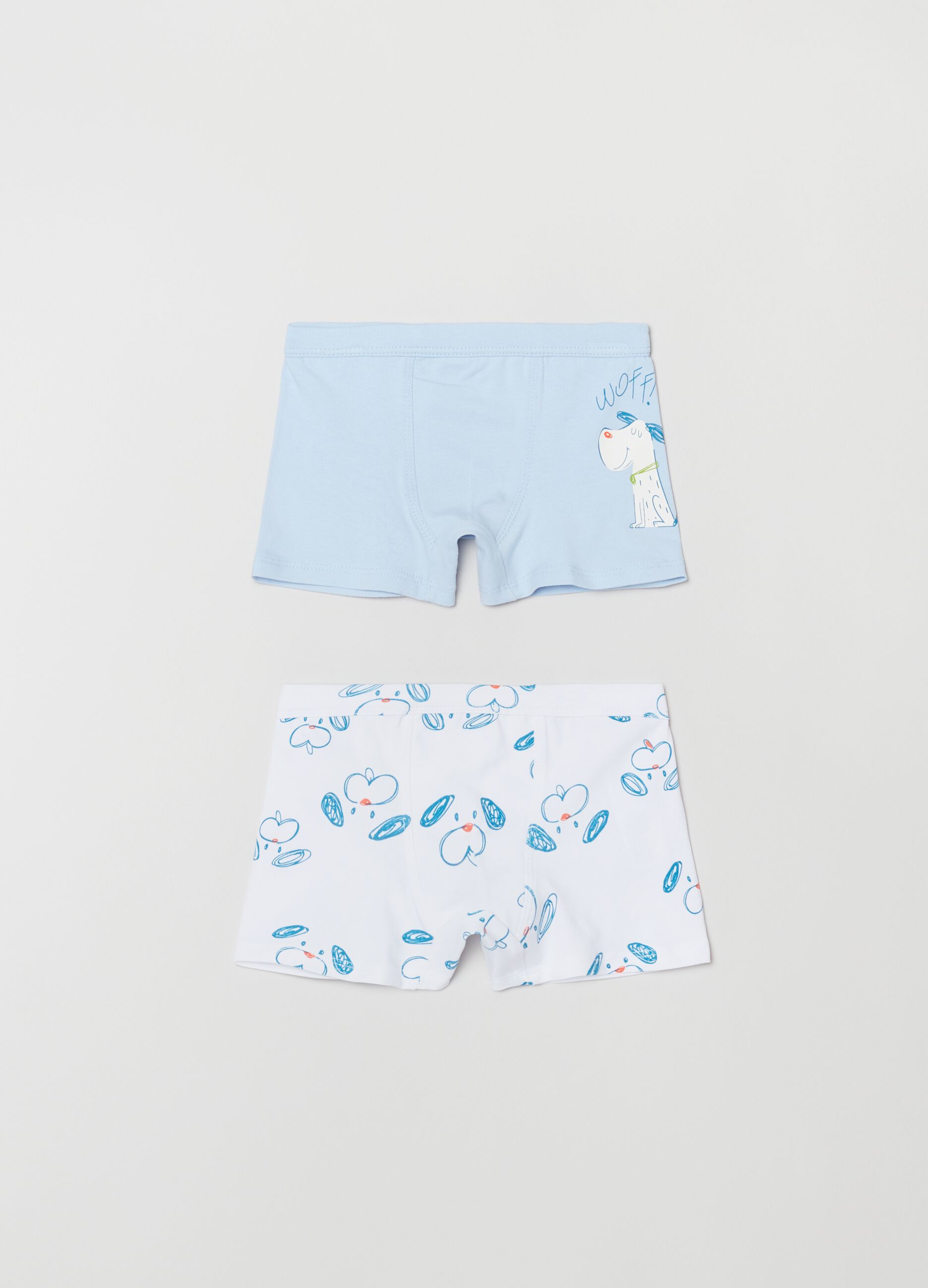 Bipack boxer in cotone stretch con stampa_0