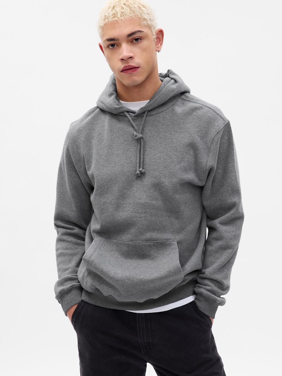 Sweatshirt with hood in cotton and modal_0