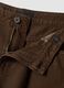 High-waisted wide-leg brown jeans in pure cotton_1