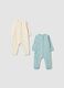 2-pack blue and white organic cotton sleepsuits for baby girl_0