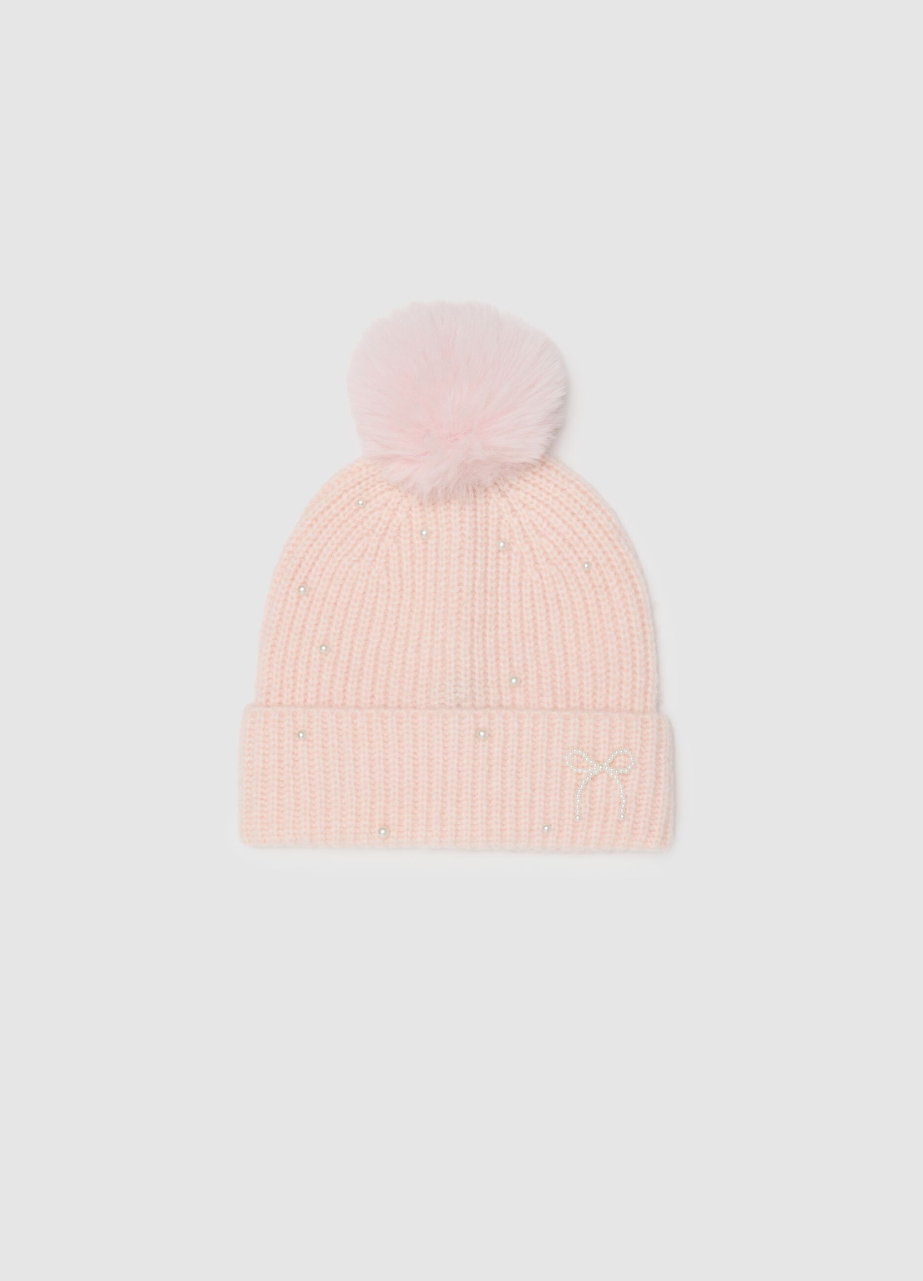 Pink Beanie with Pom Pom