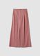 Pantaloni rosa palazzo in cotone elasticizzato a righe_4