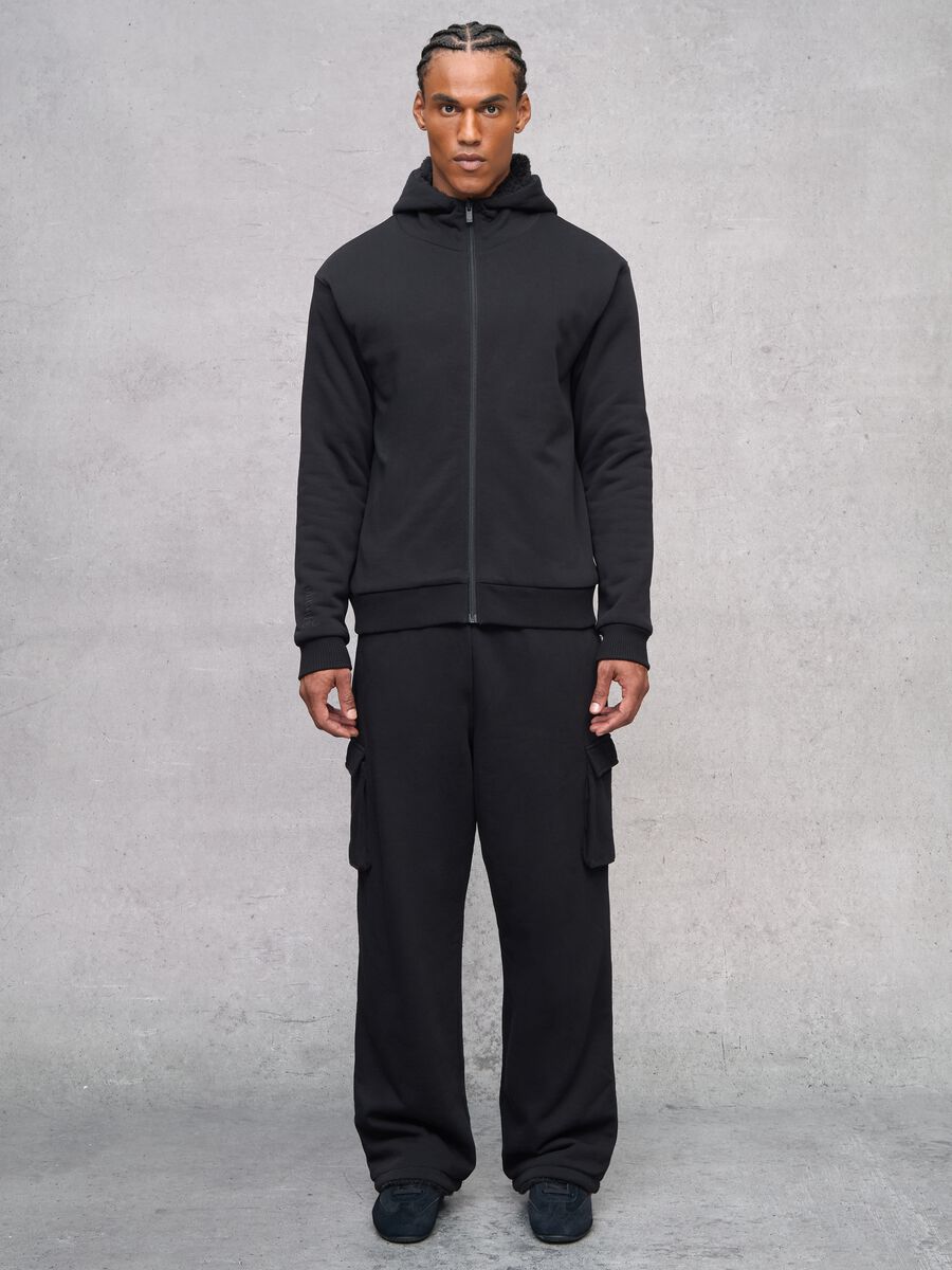 Reversible Teddy Full-Zip Hoodie Black_2