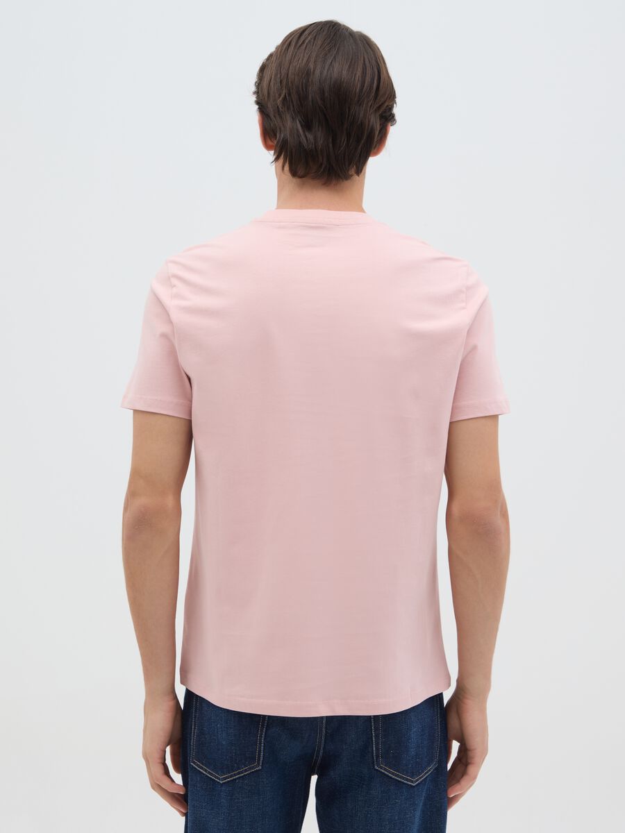 Men's pure cotton pink T-shirt regular fit_3