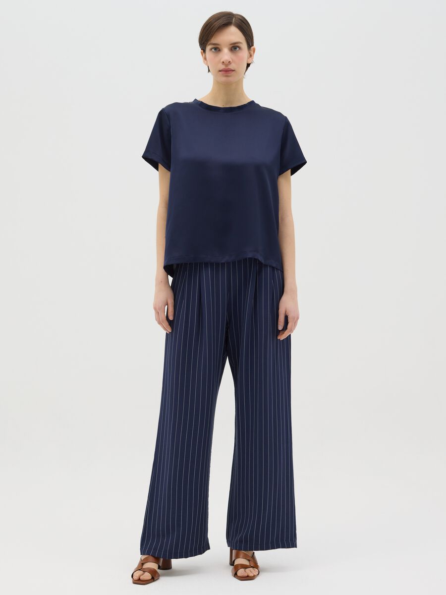 Blue satin T-shirt_1