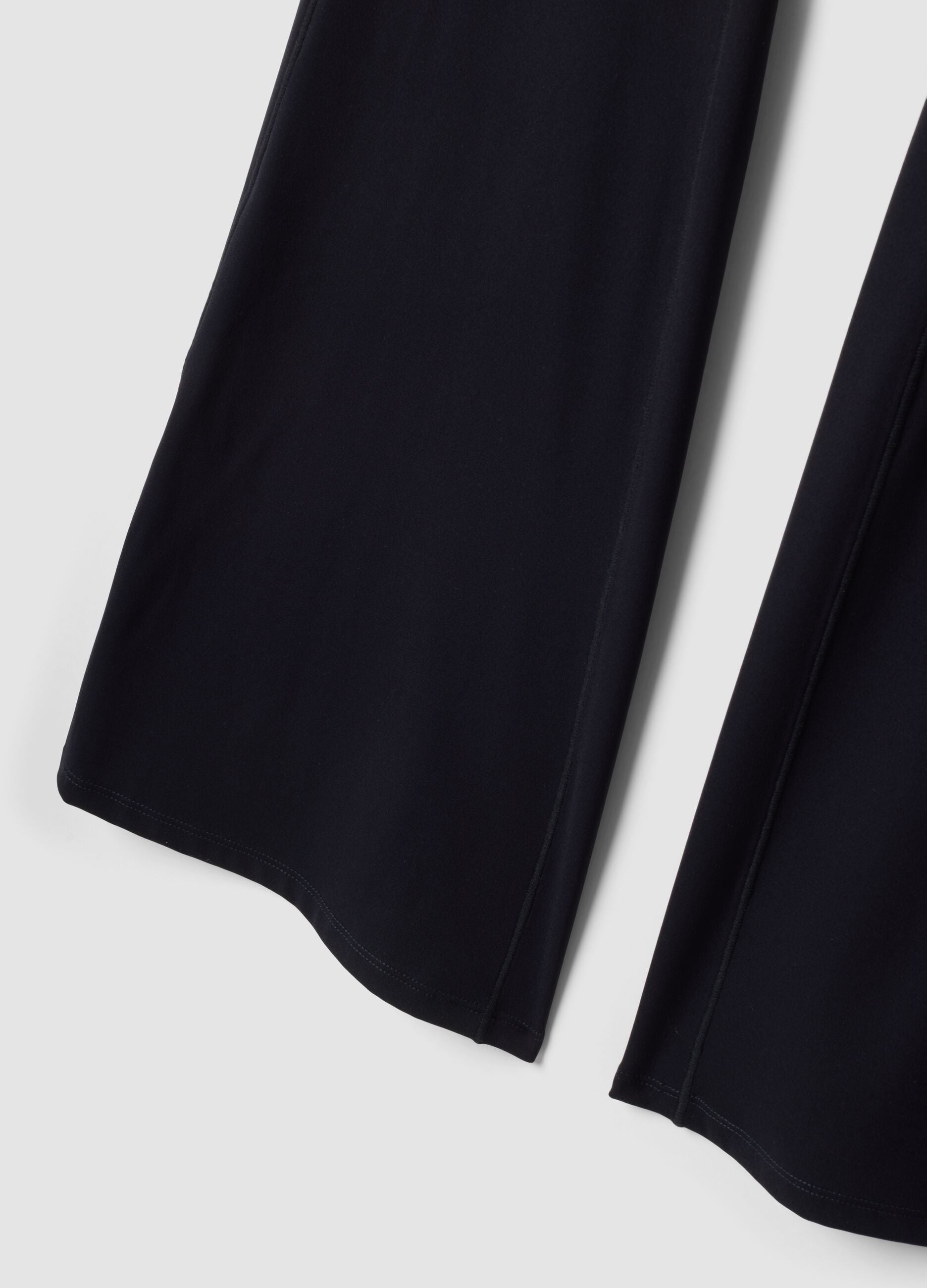 Black flared leggings in stretch fabric &ndash; ALTAVIA STUDIO