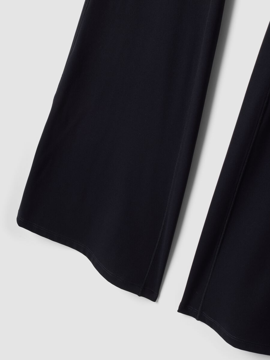 Leggings flare neri in tessuto elasticizzato ALTAVIA STUDIO_8