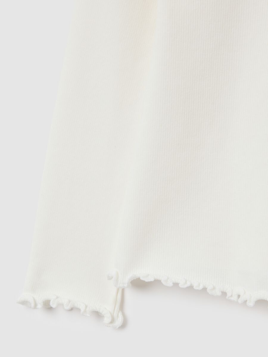 Girls' regular fit white cotton top_2