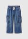 Baggy-fit cargo jeans with drawstring_0