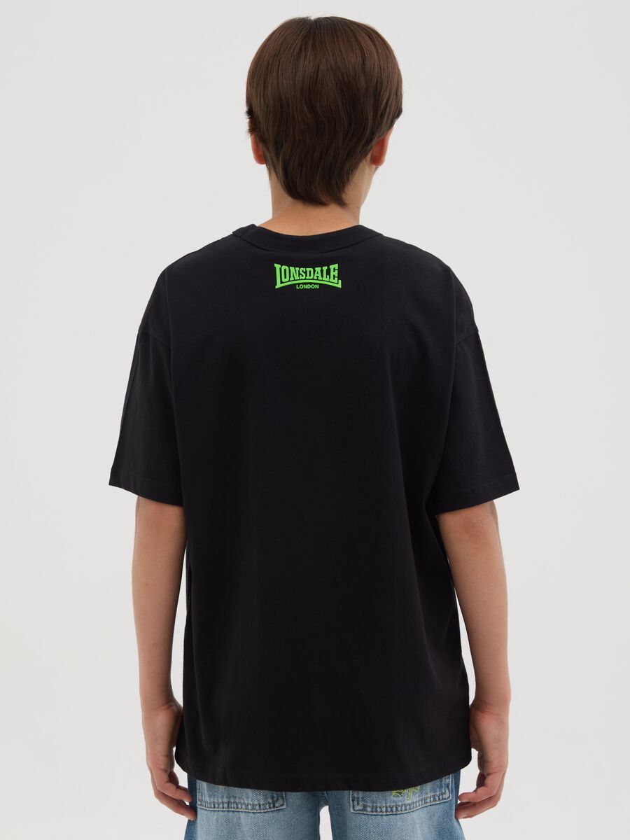 Cotton T-shirt with graffiti-style logo print_1