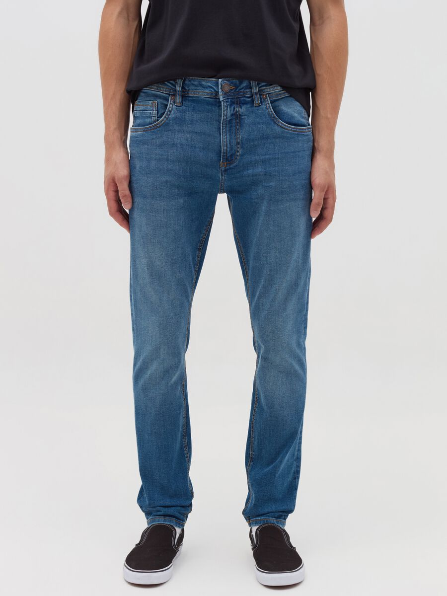 Jeans skinny fit con scoloriture_1