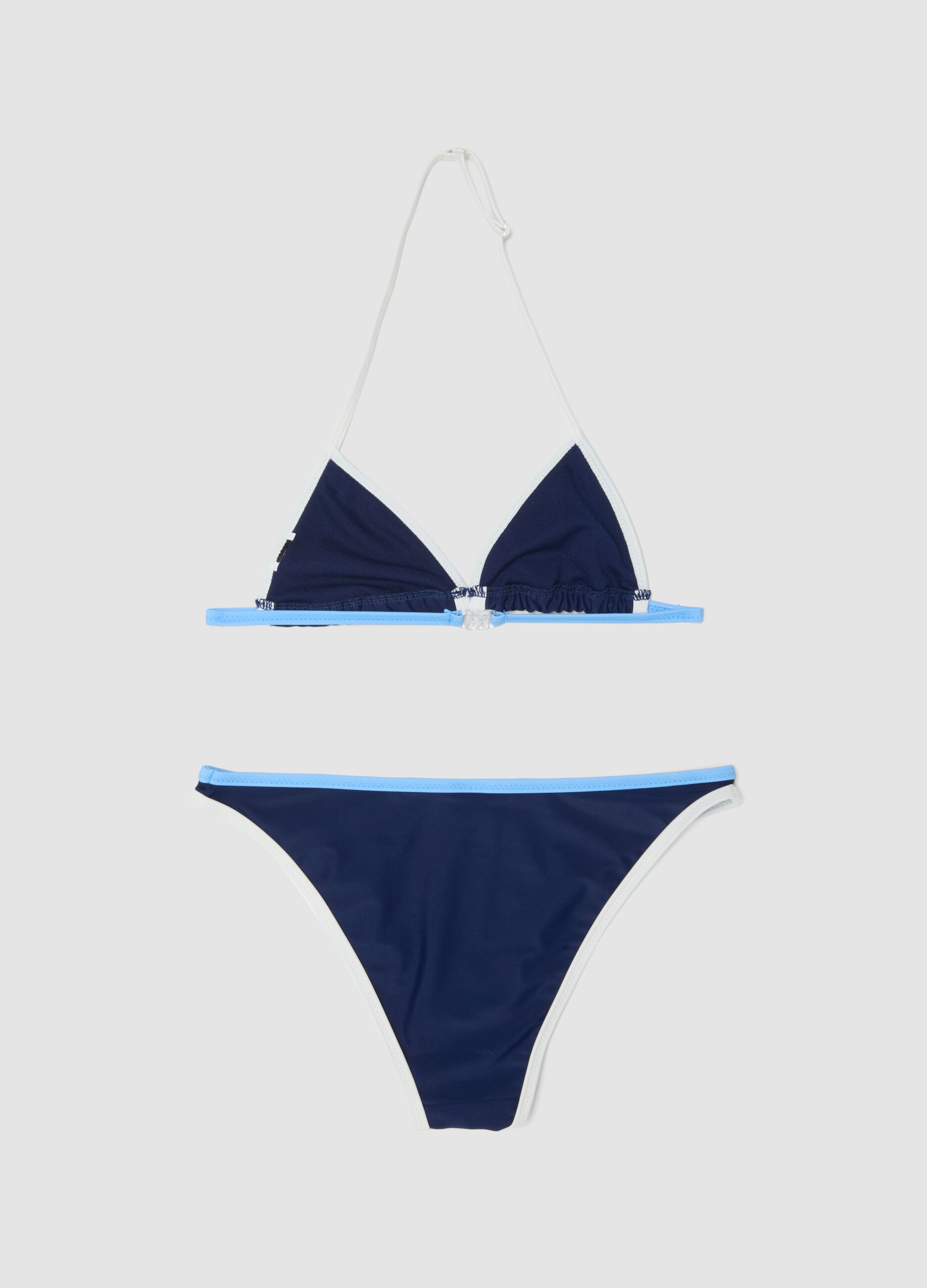 Blue triangle bikini for girls
